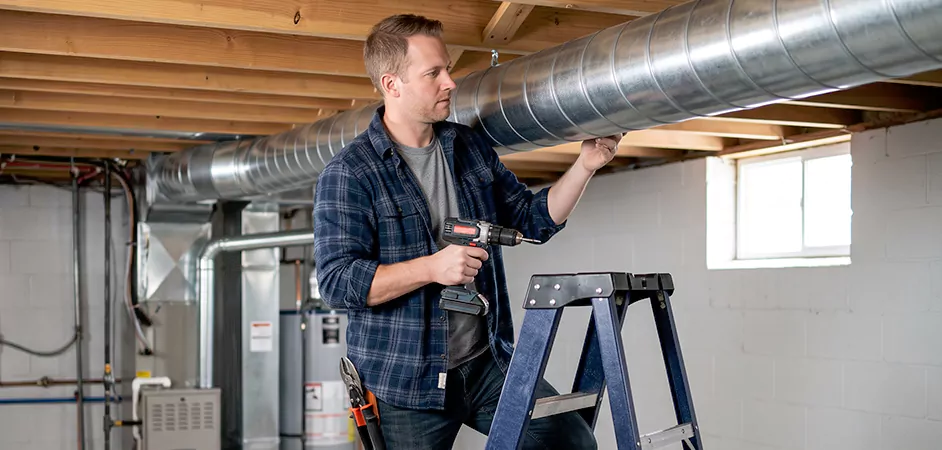 Exposed Spiral Ductwork in San Angelo